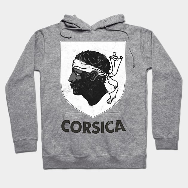 Corsica ---- Vintage Style Crest Design Hoodie by DankFutura